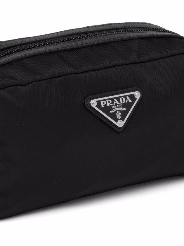 Re-Nylon Travel Pouch Clutch Bag Black - PRADA - BALAAN 5