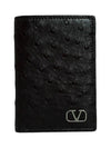 V Logo Half Wallet Black - VALENTINO - BALAAN 2