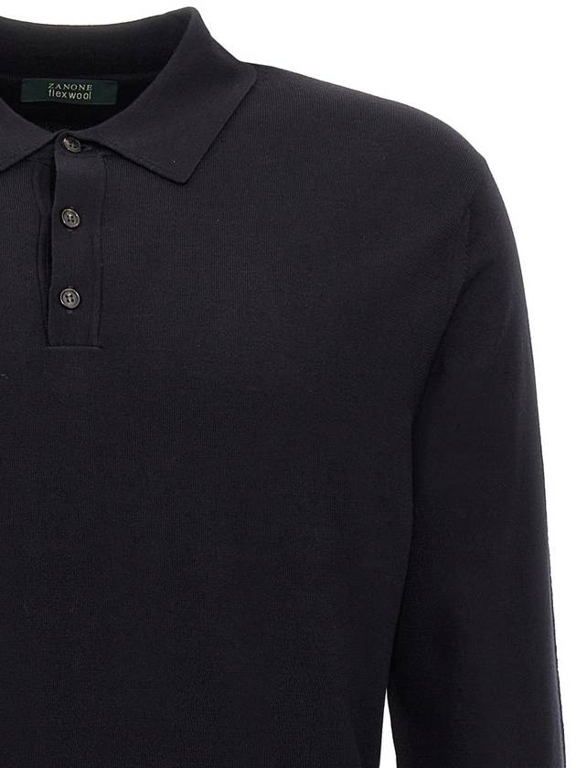 Zanone Wool Polo Shirt - ZANONE - BALAAN 3