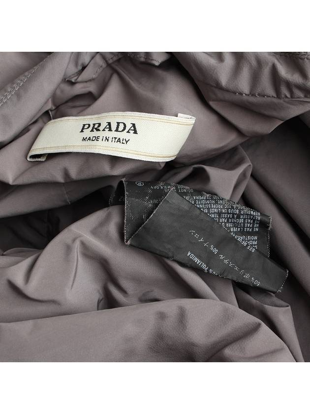 Gray windbreaker short jacket 44 55 - PRADA - BALAAN 3