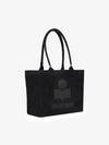 Yanky Zipper Glitter Logo Eco Bag Tote Black - ISABEL MARANT - BALAAN 3