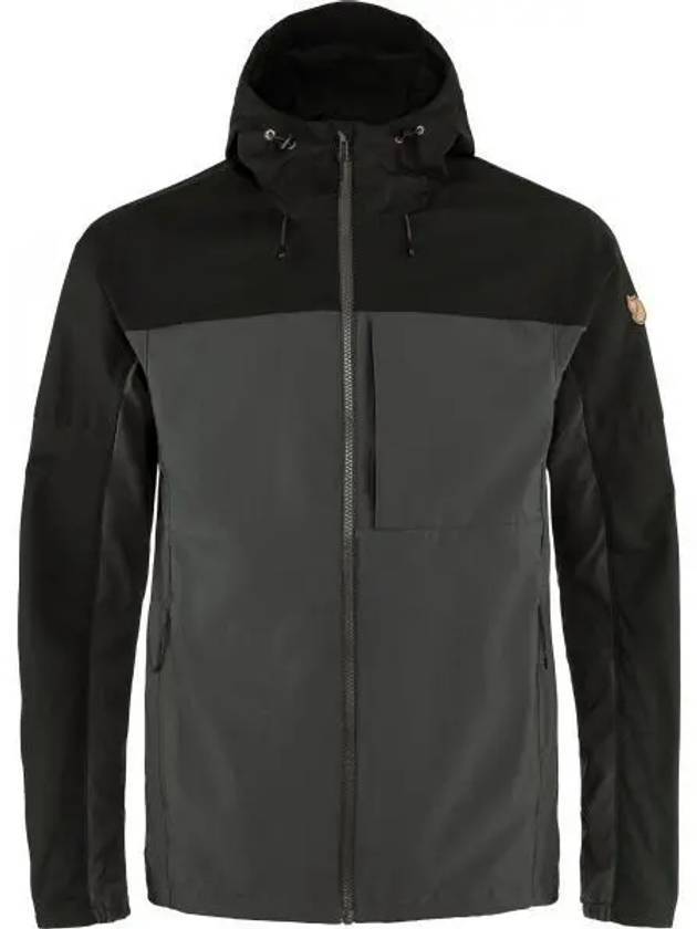 Men's Abisco Midsummer Hooded Zip-Up Dark Gray Black - FJALL RAVEN - BALAAN 1