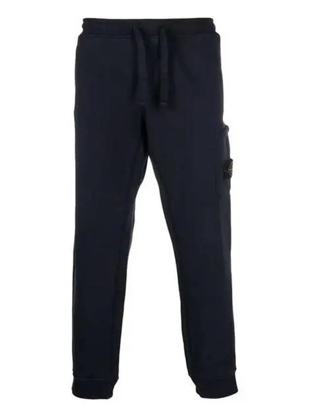 Waffen Patch Cotton Fleece Track Pants Navy - STONE ISLAND - BALAAN 3