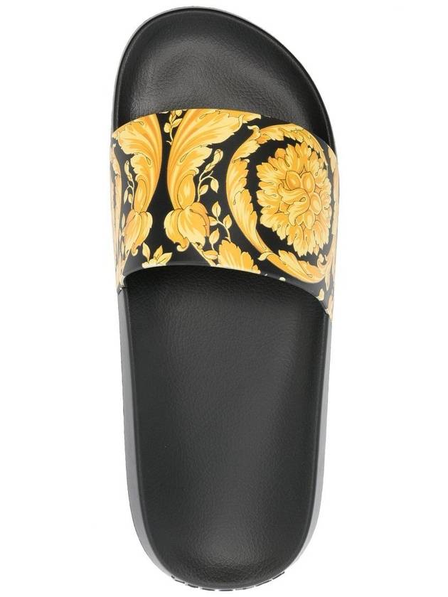 Barocco Printing Band Slide Slippers Black - VERSACE - BALAAN 5