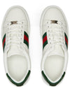 Ace Web Leather Low Top Sneakers White - GUCCI - BALAAN 5