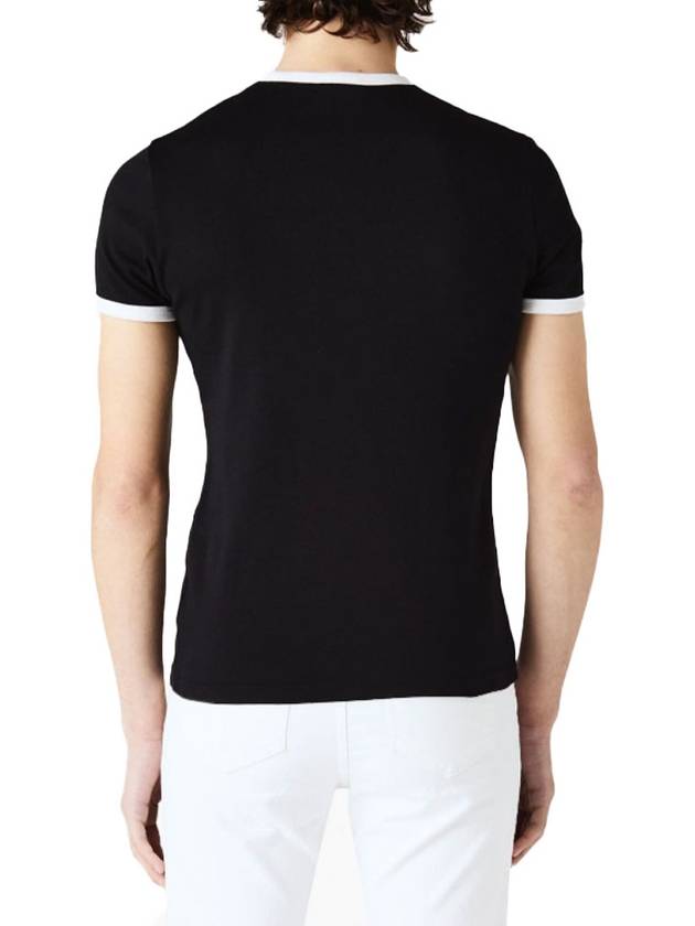 Bumpy Contrast Short Sleeve T-Shirt Black - COURREGES - BALAAN 5