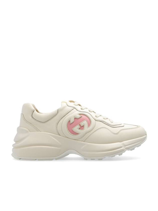 Women's Rhyton Interlocking G Low Top Sneakers Ivory - GUCCI - BALAAN 2