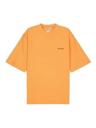 Cotton Short Sleeve T Shirt Orange - MARNI - BALAAN 1