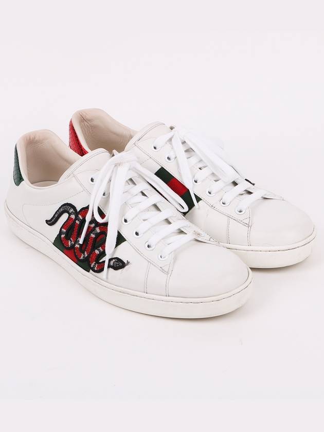 White Snake Logo Sneakers 456230 - GUCCI - BALAAN 5