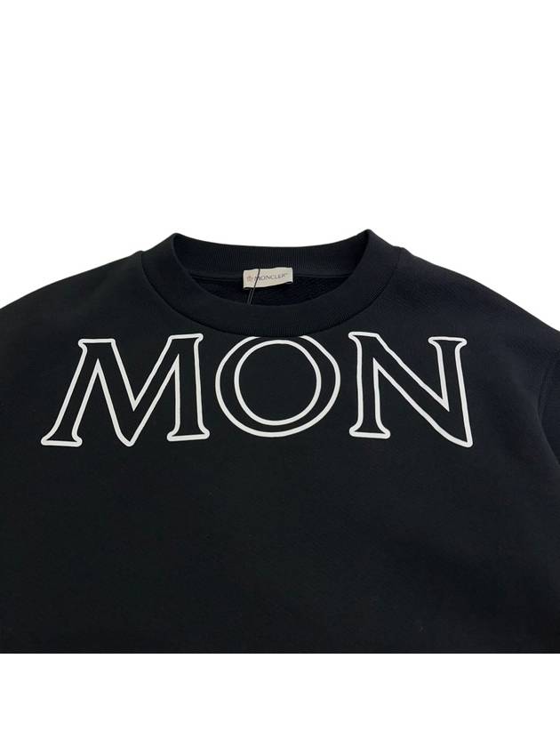 Women's Logo Patch Cotton Fleece Sweatshirt Black - MONCLER - BALAAN 5