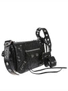 Zipper Stud Arena Lambskin Shoulder Bag Black - BALENCIAGA - BALAAN 4