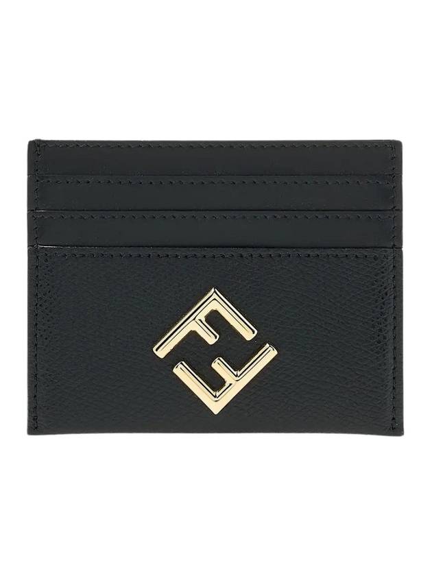 Logo Diamond Card Wallet Black - FENDI - BALAAN 3