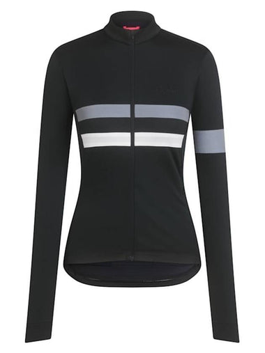 Women s Brevet Long Sleeve Jersey Zip Up Jacket Black - RAPHA - BALAAN 1