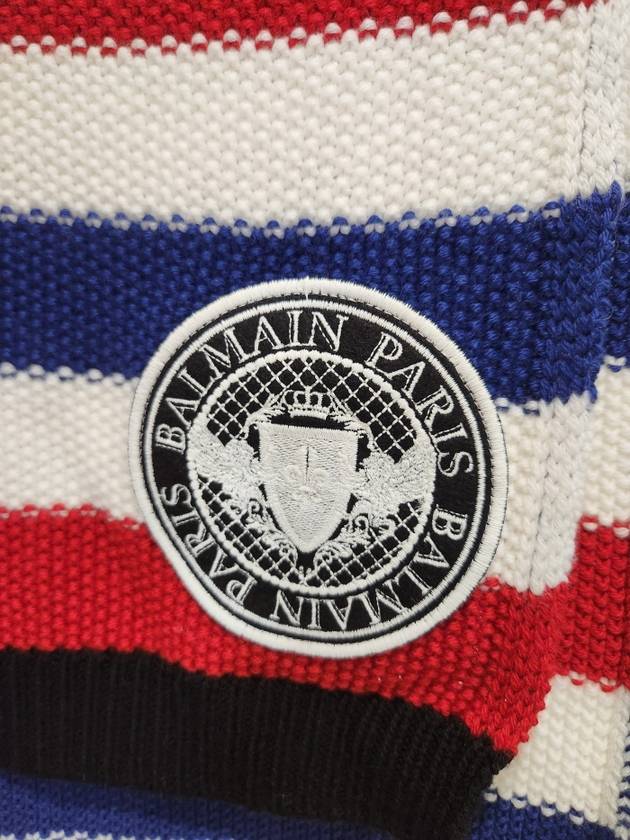 Striped wappen muffler - BALMAIN - BALAAN 3