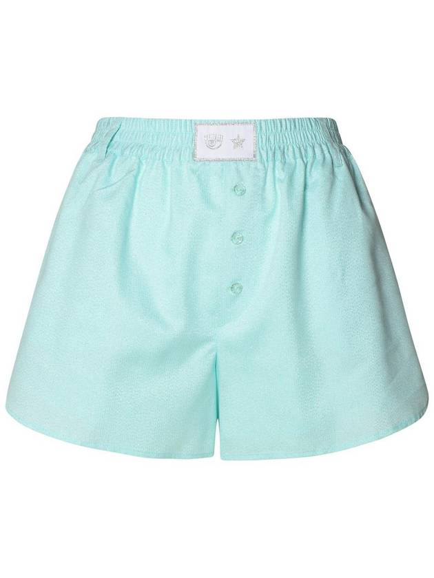 Chiara Ferragni Green Viscose Blend Shorts - CHIARA FERRAGNI - BALAAN 1