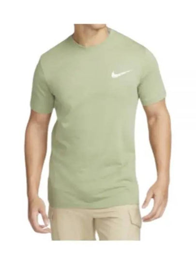 Men's NSW Club Swoosh Print Sport Short Sleeve T-Shirt Green - NIKE - BALAAN 2