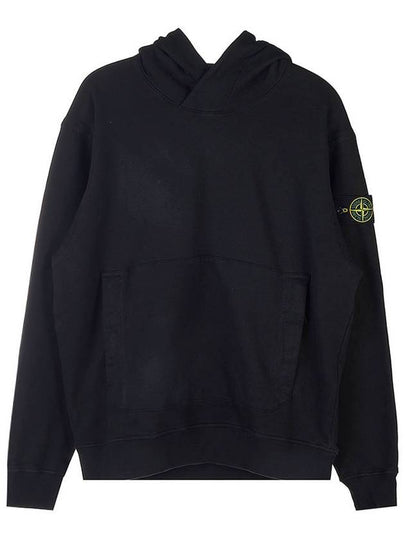 Wappen Patch Cotton Hoodie Black - STONE ISLAND - BALAAN 2