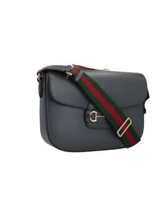 Horsebit Leather Shoulder Bag Grey - GUCCI - BALAAN 4