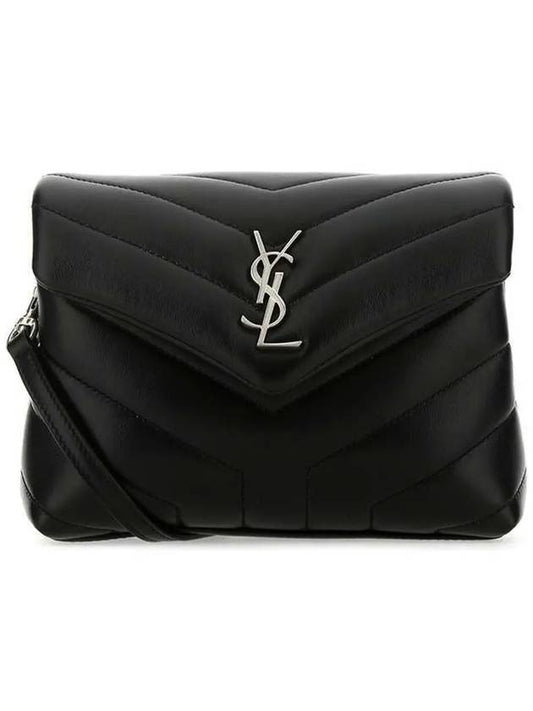 Toy Loulou Strap Shoulder Bag In Quilted Leather Black - SAINT LAURENT - BALAAN 2