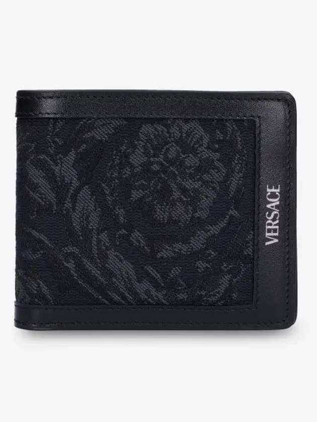 Barocco Jacquard Half Wallet Black - VERSACE - BALAAN 2