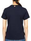 Logo Patch Lightweight Jersey Relaxed Fit Short Sleeve T-Shirt Navy - THOM BROWNE - BALAAN 5