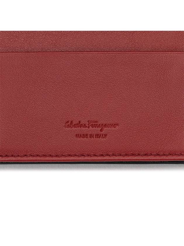 Salvatore Revival Gancini Bicolor Card Wallet Black - SALVATORE FERRAGAMO - BALAAN 9