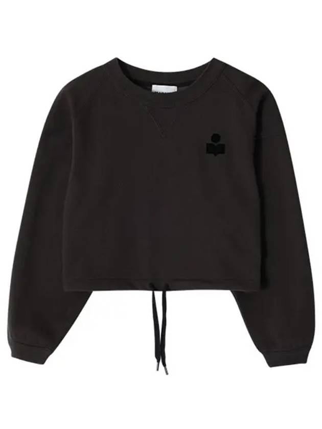 Margo Logo Crop Sweatshirt Faded Black - ISABEL MARANT - BALAAN 5