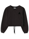 Margo Logo Crop Sweatshirt Faded Black - ISABEL MARANT - BALAAN 4