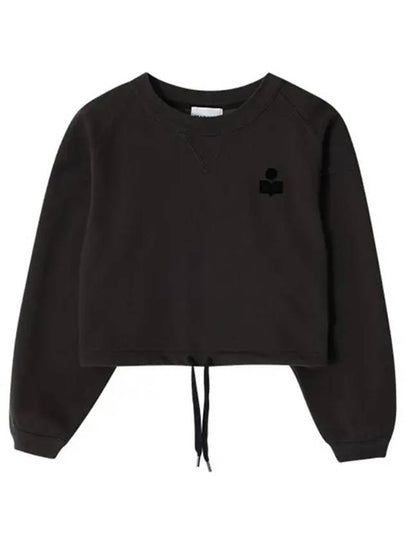 Margo Logo Crop Sweatshirt Faded Black - ISABEL MARANT - BALAAN 2