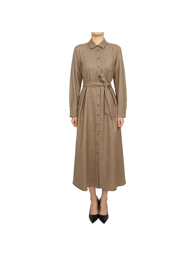 Auronzo Long Dress Brown - MAX MARA - BALAAN 1