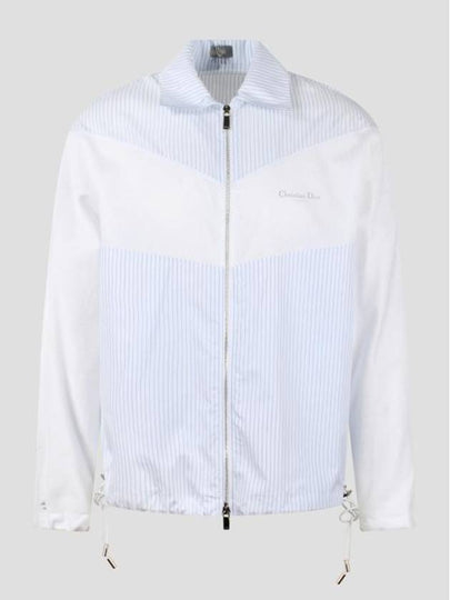 Couture Zipped Long Sleeve Shirt Blue - DIOR - BALAAN 2