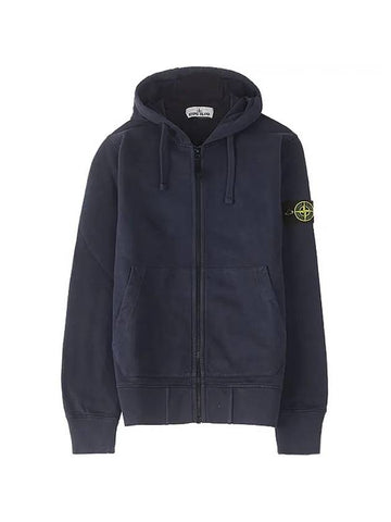 Wappen Logo Zip Up Hoodie Charcoal - STONE ISLAND - BALAAN 1