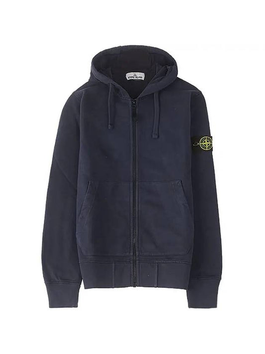 Wappen Logo Zip Up Hoodie Charcoal - STONE ISLAND - BALAAN 1