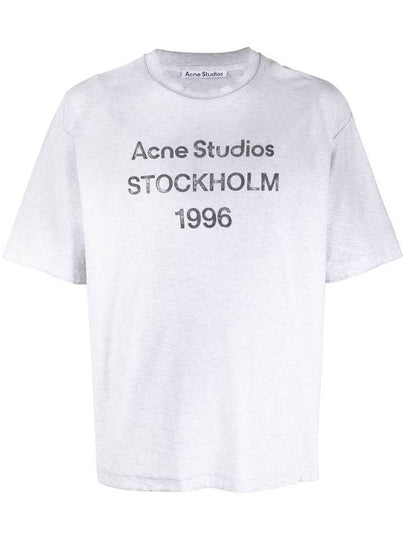 Stamp Logo Short Sleeve T-Shirt Grey Melange - ACNE STUDIOS - BALAAN 2