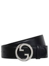 Blondie Leather Belt Black - GUCCI - BALAAN 5