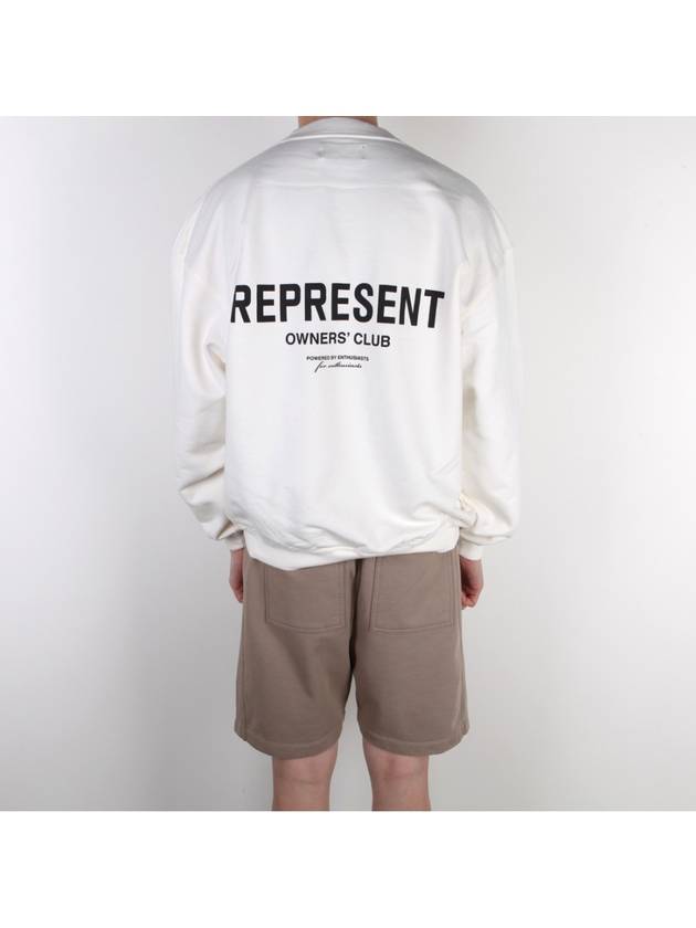 Club Logo Sweatshirt Flat White M04159 72 - REPRESENT - BALAAN 1