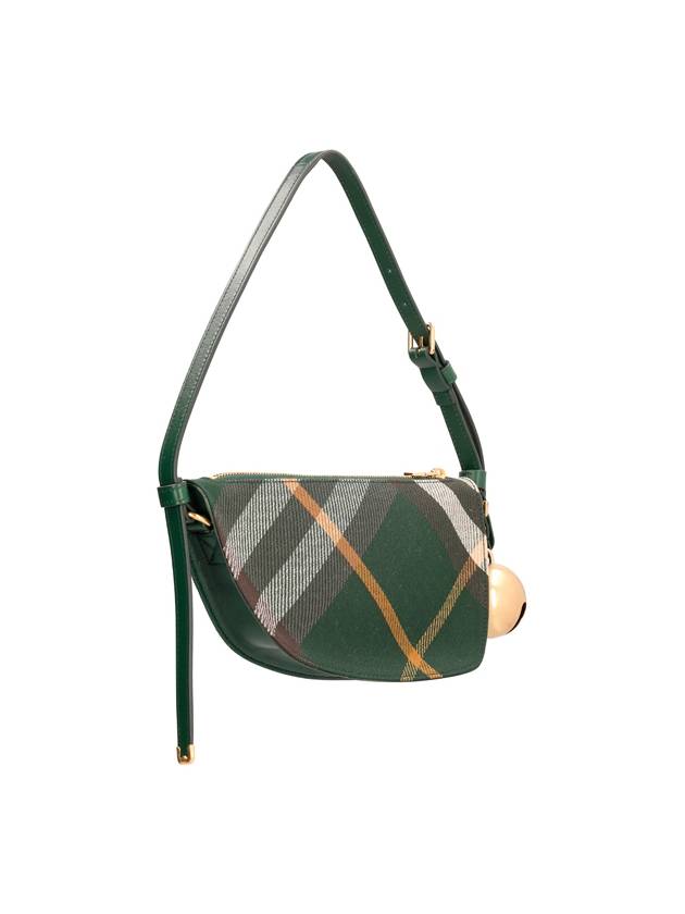 Mini Shield Checked Shoulder Bag Green - BURBERRY - BALAAN 3