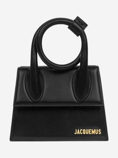 Le Chiquito Noeud Coiled Leather Tote Bag Black - JACQUEMUS - BALAAN 2