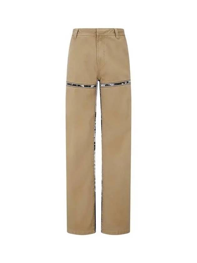 Men's Planet Trim Canvas Pants Beige 271372 - DIESEL - BALAAN 1