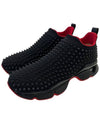 Spike Sock Low Top Sneakers Black - CHRISTIAN LOUBOUTIN - BALAAN 2