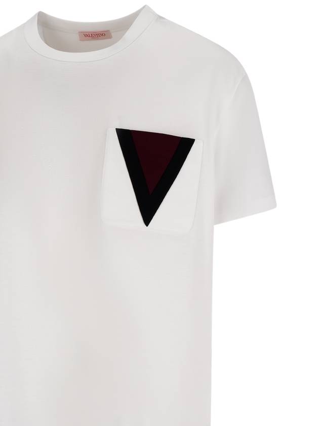 V logo short sleeve t-shirt white - VALENTINO - BALAAN 4