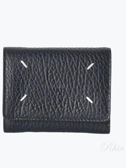 Zip Compact Tri-Fold Half Wallet Black - MAISON MARGIELA - BALAAN 2