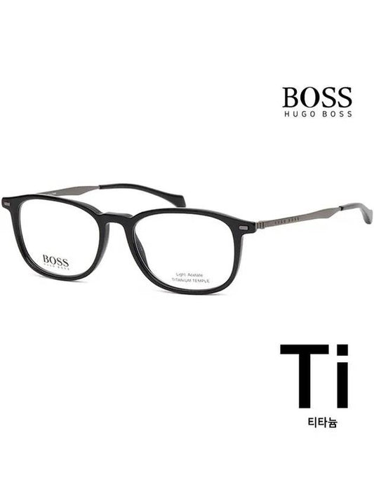 Hugo Boss titanium glasses frame BOSS1095 807 horn rim ultra light - HUGO BOSS - BALAAN 1