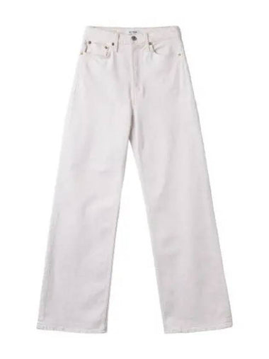 Ultra high rise wide denim pants vintage white - RE/DONE - BALAAN 1