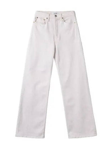 Ultra high rise wide denim pants vintage white jeans - RE/DONE - BALAAN 1