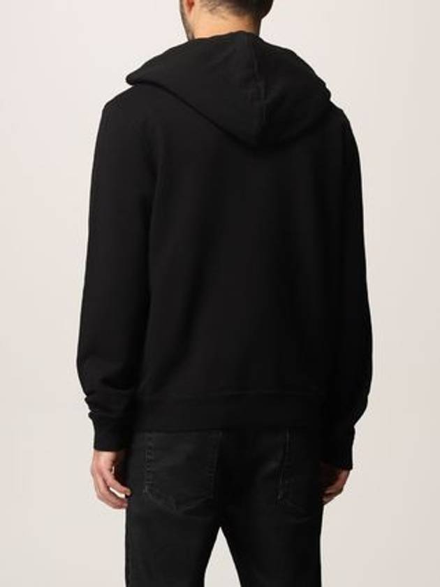 Men's Chest Small Logo Hoodie Black - SAINT LAURENT - BALAAN 4