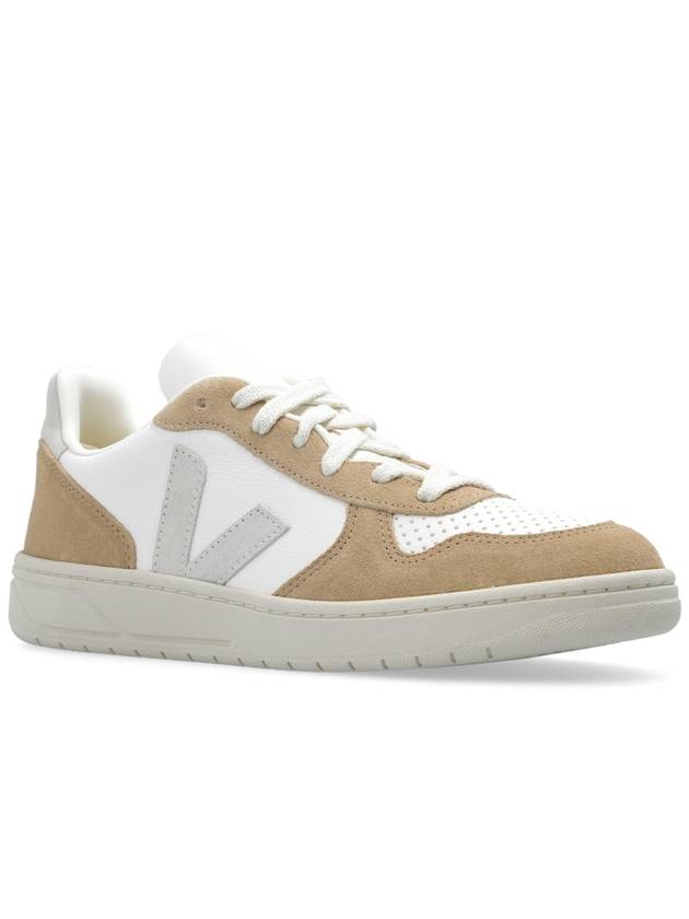 Veja ‘V-10 Chromefree Leather’ Sneakers, Women's, Beige - VEJA - BALAAN 4