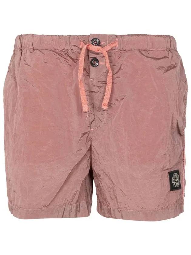 Wappen Patch Nylon Metal Swim Shorts Indie Pink - STONE ISLAND - BALAAN 3