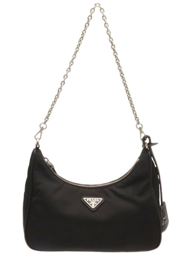 Re edition Black Nylon Saffiano Trimming Hobo 2WAY 1BH204 - PRADA - BALAAN 4