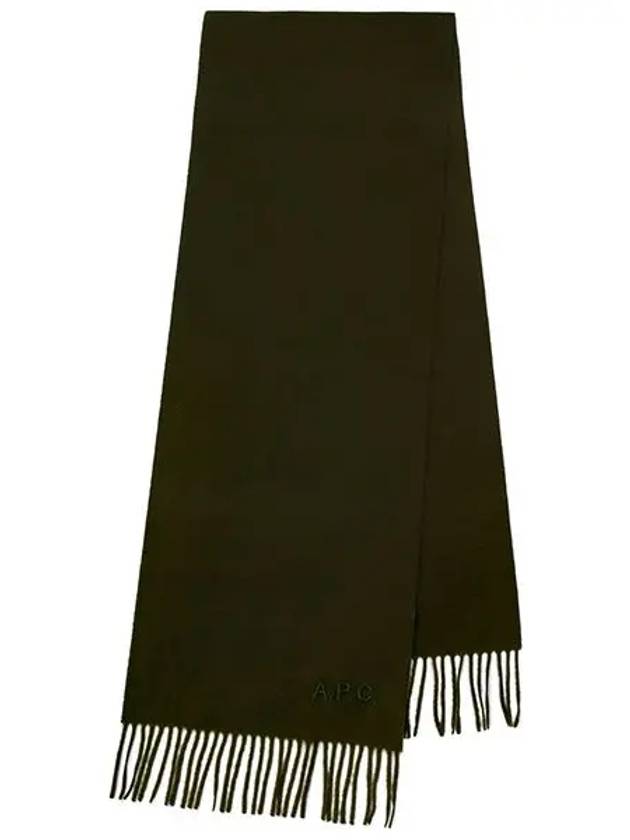 Ambroise Embroidered Muffler Pine Green - A.P.C. - BALAAN 3